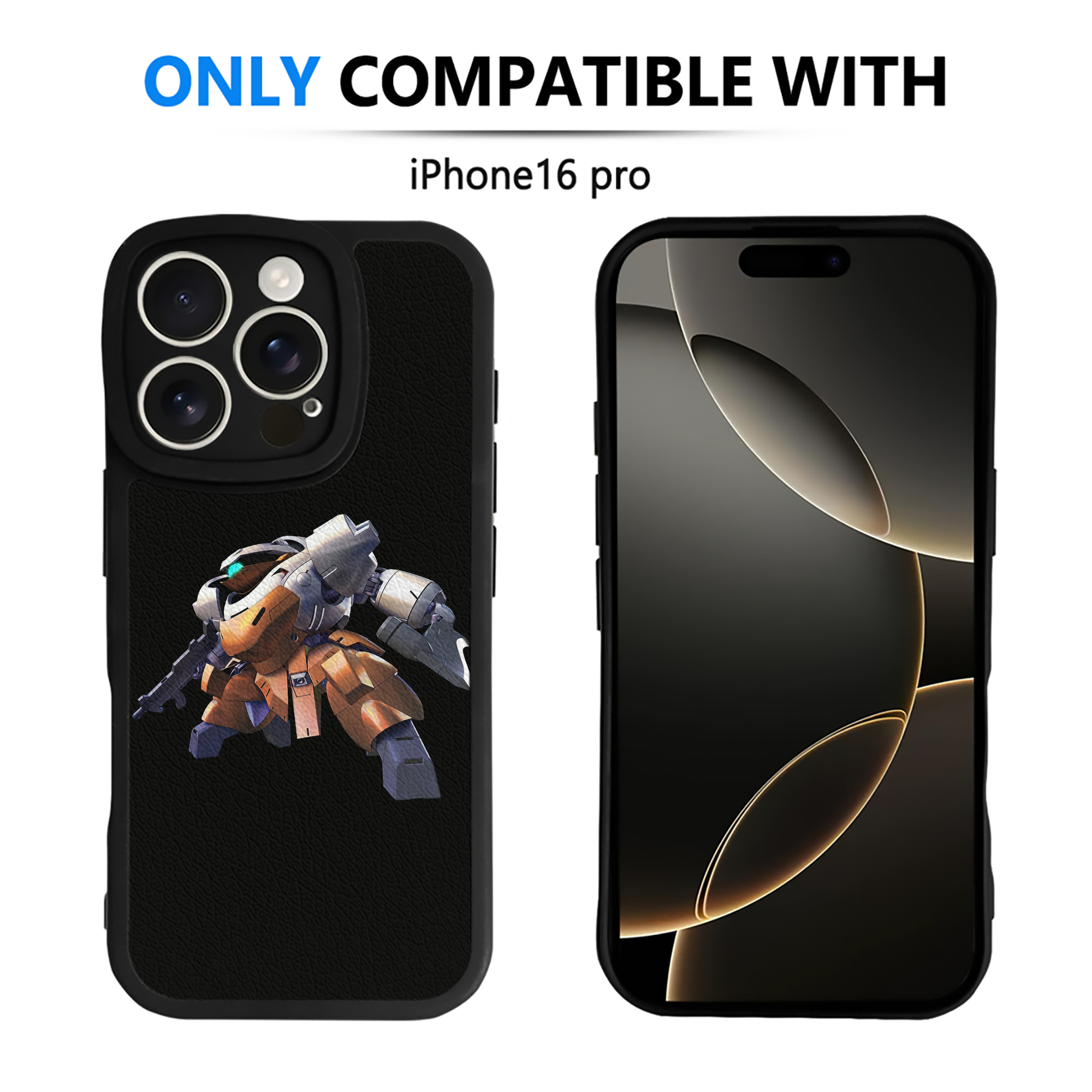 （画像用） 機動戦士ガンダム Mobile Suit Gundam 【iPhone 16シリーズ対応】シリコンスマホケース（レザー調） 材質：シリコン